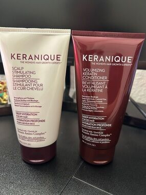 Keranique scalp shampoo and volumizing conditioner